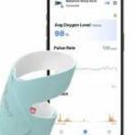 Babytone Baby O2 okos légzésfigyelő zokni- by Viatom, zöld fotó