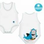 J Bimbi kombidressz 0-36 hó biopamut Summer Sealife Blue Fish 10869 fotó