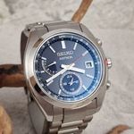 Seiko 'Astron SBXY017', radio, solar, titán, JDM számla és garancia fotó