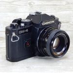 Chinon CM-4 retro fényképezőgép - Chinon 50mm 1: 1.9 objektív Pentax PK csatlakozással fotó