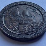 Antik, több mint 100 -éves bronz kitüntető érme / Budapesti Kereskedelmi És Iparkamara fotó