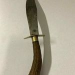 Régi vadásztőr acél pengével, markolatának végzára egy réz Budapest címer / Csak 1 Forint fotó