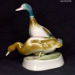 ZSOLNAY PORCELÁN VADKACSA PÁR ... SZOBOR ! fotó