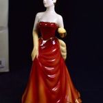 LÁNY ESTÉLYIBEN ... GYŰJTŐI ROYAL DOULTON PORCELÁN SZOBOR DOBOZÁVAL X fotó