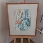 (K) Szentmiklóssy Erzsébet szép virágcsendélet festménye 63x74 cm kerettel fotó