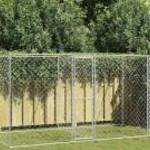 vidaXL Kutyaketrec Ezüst 400 x 200 x 200 cm Horganyzott acél fotó
