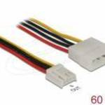 DeLock Power Cable 4 pin male > 4 pin floppy female 60cm fotó