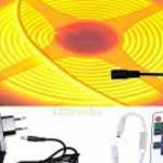 5m hosszú 35Wattos, RF távirányítós, mini vezérlős, 24V adapteres narancssárga LED szalag (1600db CO fotó