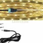 2x5m hosszú 24Wattos, kapcsoló nélküli, 12V adapteres középfehér kültéri LED szalag (600db 2835 SMD fotó