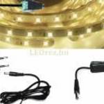 5m hosszú 12Wattos, lengő kapcsolós, 12V adapteres középfehér kültéri LED szalag (300db 2835 SMD LED fotó