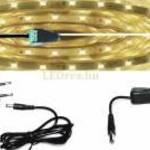 2x5m hosszú 24Wattos, lengő kapcsolós, 12V adapteres középfehér kültéri LED szalag (600db 2835 SMD L fotó