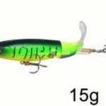 Topwater horgászcsali 2 háromszögű horoggal fotó