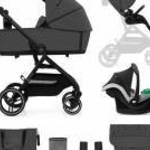 KINDERKRAFT SELECT Kombinált babakocsi Yoxi 3 az 1-ben Moonlight Grey fotó