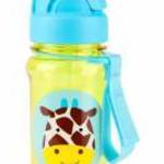 SKIP HOP Zoo Tritán Szívószálas Palack 355ml Zsiráf 12hó+ - SKIPHOP fotó