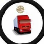Valódi bőr kormányvédő (44-46cm) fekete - TruckerShop fotó