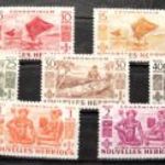 Ha Kedd Akkor Angol Gyarmat NEW HEBRIDES (Francia) 1953 klasszikus postatiszta sor kat.ert.: 120 $ fotó