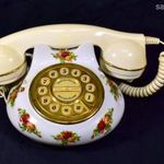 ROYAL ALBERT PORCELÁN HÁZAS VINTAGE ASZTALI TELEFON X fotó