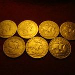 Portugália ezüst 5 escudos 5 féle év egyben 1932, 34, 38, 40, 46, 47, 51 47, 3 gramm 0.650 fotó