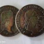 Eladó pár napja talált 1834-es I.Ferenc/1840-es V.Ferdinánd Ezüst 20 Krajcár érmepár. fotó