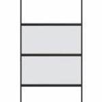 vidaXL tolóajtó vasalatokkal 102, 5x205 cm edzett üveg&Alumínium fotó