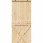 vidaXL tömör fenyőfa tolóajtó fémszerelékszettel 85x210 cm fotó