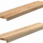 vidaXL ablakpárkányok 2 db kezeletlen 100x20x2 cm tömör fa tölgyfa fotó