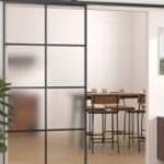 vidaXL ESG üveg-alumínium tolóajtó fémszerelvény-szettel 102, 5x205 cm fotó