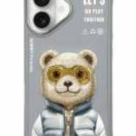Nimmy Cool&Cute 2.0 Bear tok iPhone 16 - szürke fotó
