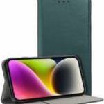 Tok álló, bőr hatású (FLIP, oldalra nyíló, asztali tartó) SÖTÉTZÖLD Samsung Galaxy A16 - gigapack fotó