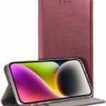 Tok álló, bőr hatású (FLIP, oldalra nyíló, asztali tartó) BURGUNDY Realme 12 - gigapack fotó