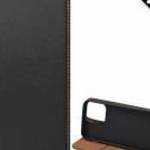 Tok álló, valódi bőr (FLIP, oldalra nyíló, asztali tartó) FEKETE Apple iPhone 15 Pro Max - gigapack fotó