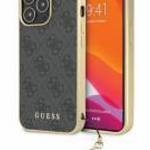 Guess GUHCP14LGF4GGR iPhone 14 Pro 6, 1" szürke keménytok 4G Charms kollekció fotó