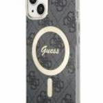 Guess GUHMP14MH4STK iPhone 14 Plus / 15 Plus 6.7" fekete keménytok 4G MagSafe fotó