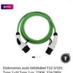 Elektromos autó töltő kábel (type 2) fotó