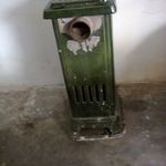 Retro kétaknás, salgótarjáni zománcozott vaskályha fotó