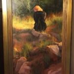 Dan Schultz: "STILLNESS" „CSEND” Hatalmas Gyönyörű Olajfestmény 132 cm x 69 cm fotó