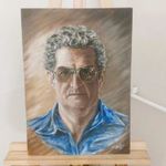 (K) Kovács Ernő önarckép festménye 36x50 cm fotó