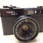 YASHICA MG 1 FÉNYKÉPEZŐGÉP YASHINON 45 MM OBJEKTÍVVEL RETRO RÉGI FILMES fotó