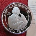 LISZT FERENC ZENEMŰVÉSZETI EGYETEM 3000 FORINT 2000 EZÜST: 31, 46g PP, nagyon enyhe oxidfolt fotó
