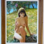 Akt * Olajfestmény. 40x30 cm * Hüse * Jegyzett. fotó