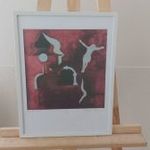 (K) Aknay János Szentendre művésznyomat 32x42 cm kerettel fotó