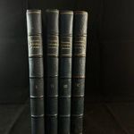 1934 Természettudományi ismeretek I-IV. kötet bordázott és aranyozott gerincű félbőr kötésben TELJES fotó