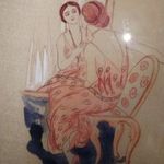 Toulouse-Lautrec - Nő a tükör előtt - gyönyörű antik festmény, igazi ritkaság -1Ft! Nincs minimálár! fotó