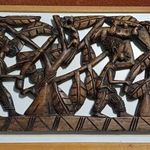 SZÉPEN KIDOLGOZOTT FAFARAGÁS AFRIKAI MOTÍVUMOKKAL fotó