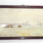S KISS LÁSZLÓ AKVARELL 1929 , ÜVEGEZVE KERETEZVE fotó