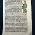 1493 ŐSNYOMTATVÁNY - a Schedel krónika lapja Nagy Frigyes képével és birodalmának leírásával fotó