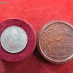 MILLENNIUMI 1 KORONA 1896 EREDETI DOBOZÁBAN !!! EZÜST: 5g kiv fotó