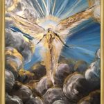 Védelem szárnyai c. Spirituális festmény - képkerettel - fotó