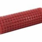 vidaXL piros PVC-bevonatú acél csirkeháló drótkerítés 10 x 0, 5 m fotó