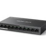 Mercusys Switch PoE - MS110P (10 port 100Mbps; 8 af/at PoE+ port; 65W; 250m; fém ház) - MERCUSYS fotó